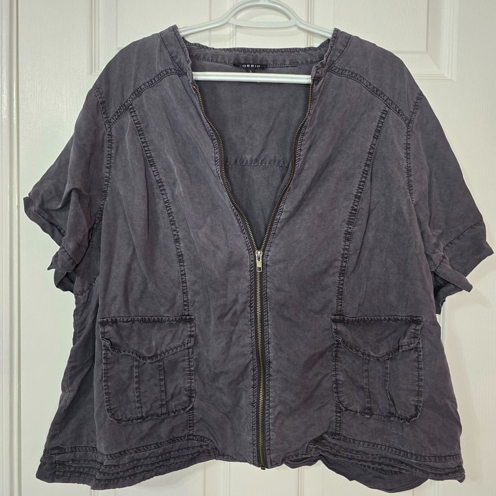 Torrid Plus‎ Size Tencel Boxy Jacket Coat